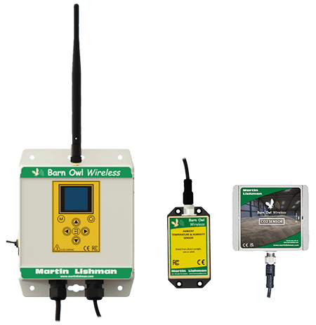 Barn Owl Wireless Ambient Sensors Measure Temperature, Humidity and CO2.