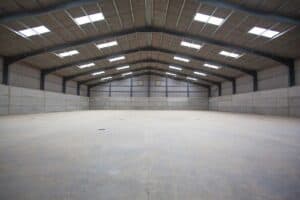 Empty crop store with martin lishman floorvent underfloor ventilation