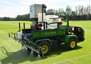 SeeGrow Solutions 350 Litre demount sprayer manufactured by Martin Lishman sprays sports turf with no chemical